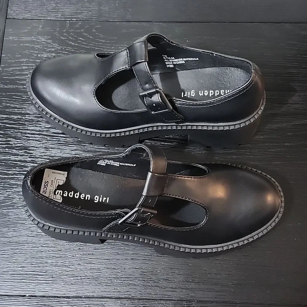BRAND NEW MADDEN GIRL G-CRATE PLASFORM MARY JANE T-STRAP FLAT SHOE G1 - Picture 5 of 16